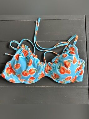 Wild fable Blue Orange Print Bikini Top
